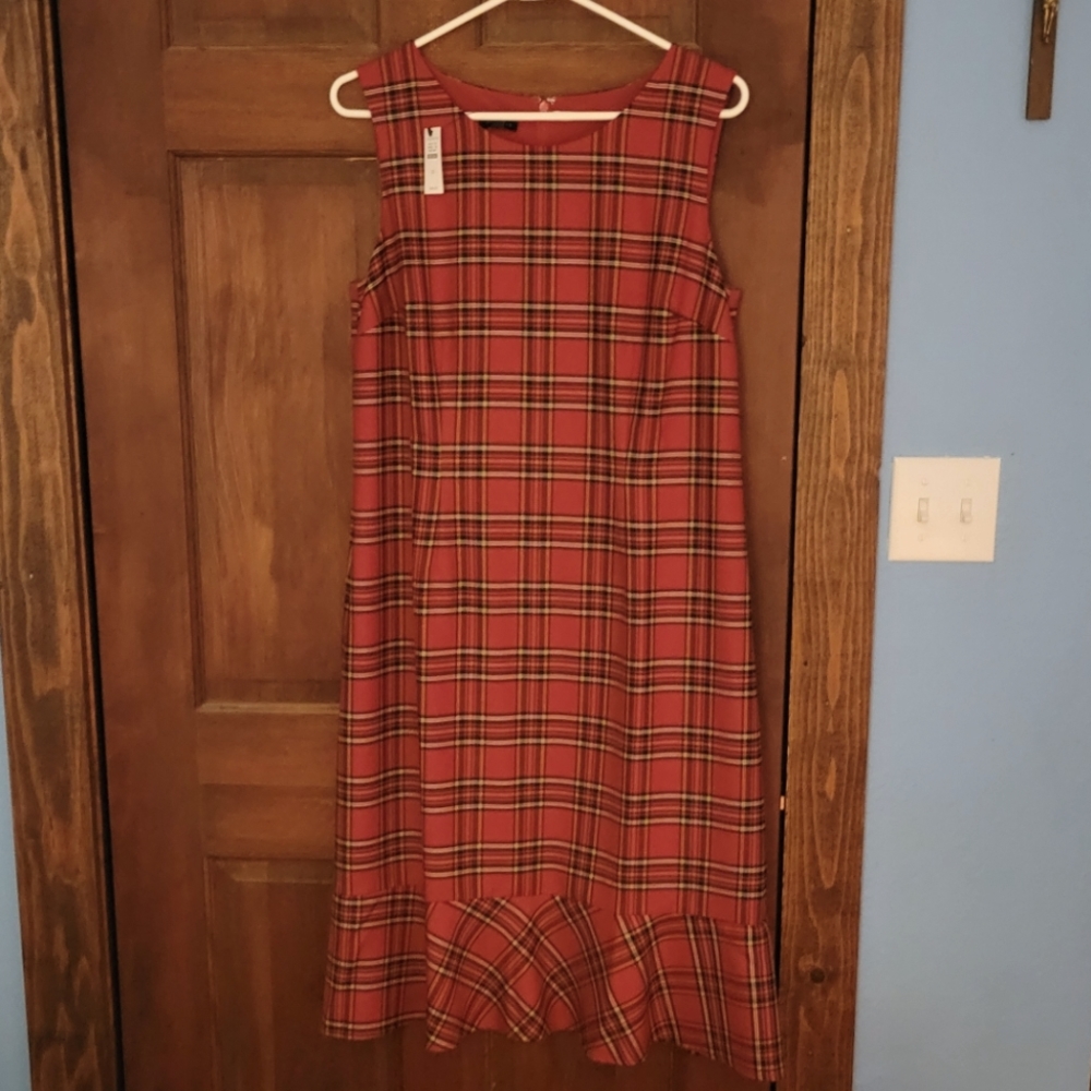 Talbots Tartan Plaid Dress Sz 10